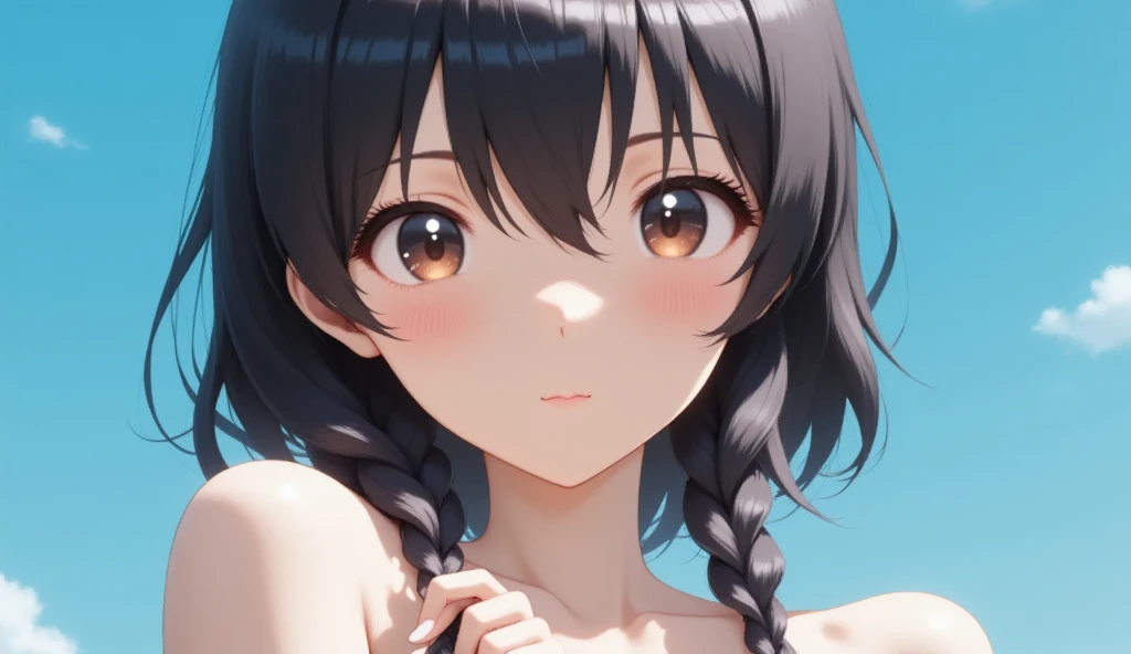 masterpiece, Highest quality, High resolution, smile ,Completely naked ,Twin tails,A man's penis is inserted into a woman's vagina and the woman looks pleased with it.