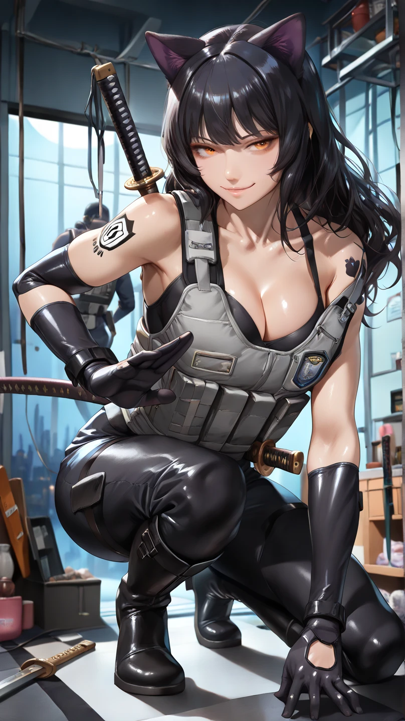 (masterpiece, best quality, detailed), 1girl, solo, looking at viewer, mirabell, dark skin, hair ornament, ponytail,
bag, belt pouch, cabbie hat, corset, gloves, pouch, shoulder bag, thigh holster, thigh strap, boots, suspenders, wristband, steampunk, indoors, train station, people, scenery, fisheye, all fours, parted lips