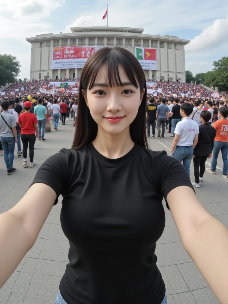 (tmasterpiece: 1.3), (8K, Fotorrealista, photo RAW, best qualityer: 1.4), (1girll), Gorgeous face, (photorealiscic face), (brunette color hair, short hair: 1.3), gorgeous hairstyle, photorealistic eye, beatiful detailed eyes, heterochromatic eyes, Brown right eye and dark blue-green left eye, (Realistic skin), Beautiful skins, (pullover), absurderes, Removes spots around the eyes, attractiveness, 超高分辨率, Ultra photo realsisim, highly detailed, Proportions golden yellow