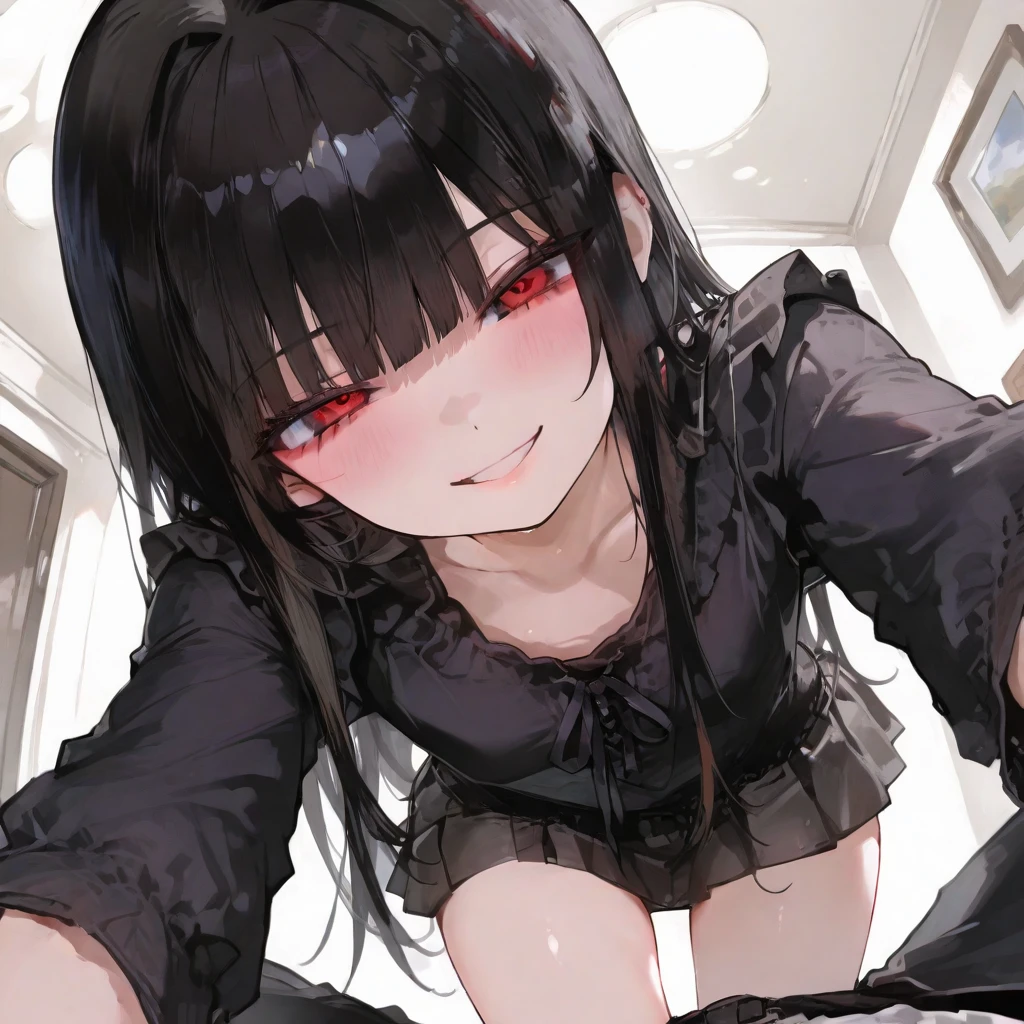 ((vaginal penis)),((1man and 1woman,having sex))sitting missionary,nsfw,1woman solo,20 year old beauty、black hair,long hair,blunt bangs,black eyes,shy look、crying,slender body,smaller head,ideal ratio body proportions,medium breasts,Perfect Anatomy,sitting,((spread legs :1.4,vagina,orgasm:1.3))、arms up,damp crotch、sweat,black cheongsam dress、sleeveless、short length and deep slit、thigh_gap, black_thighhighs,(white toilet seat、Luxurious toilet)、party venue、luxury hotel、