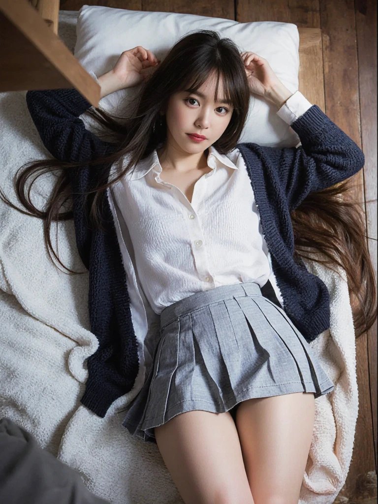 (((On the bed:1.35)))、(((sleep:1.35)))、(((Spread your legs wide:1.35)))、(((mini skirt:1.35)))、、((Boyfriend and girlfriend having sex in missionary position:1.5))、((POV:1.5))、vagina、There is a lot of pubic hair on the female genitalia、((Boldly open your legs、Hold your thighs、Showing off your crotch))、 One Girl、1 boy、Drenched in sweat 、Lots of pubic hair、large pointy breasts、Browsing Caution、 (Humans are biologically correct、references) 、 lose extra limbsslim limbsextra numbersmutated hands and finger fusionfingersslim bad handslong necklong body anatomybad deformationbad deformation no extra breasts、Not Futanari、Not Moriman、(RAW Photos, Highest quality), (Realistic, photo-Realistic:1.3), masterpiece, Very delicate and beautiful, Very detailed, CG, Unity , 2k wallpaper, wonderful, In detail, A light smile, Very detailed CG Unity 8k wallpaper, Large file size, Super detailed, High resolution, Absurd, Soft Light, (((Medium Hair:1.3), Short bangs, Black Hair, Floating Hair NovaFrogStyle)), Beautiful detailed girl, Detailed fingers, Very detailed eyes and face, Beautifully detailed nose, Beautiful attention to detail, Long eyelashes, Light on the face, View your viewers, (Mouth closed:1.2), One girl, cute, young, Adult face, (whole body:1.3), ((Small breasts)), Realistic face, Realistic body, Beautiful thigh details, (Urzan-6500-v1.1:0.8), ((suit, Cross-strap clothing, Collared shirt, Open clothes, Open Black Cardigan, Black knee socks, mini skirt, Black underwear, Unbuttoned shirt)), At work, Details Office, Asuka,