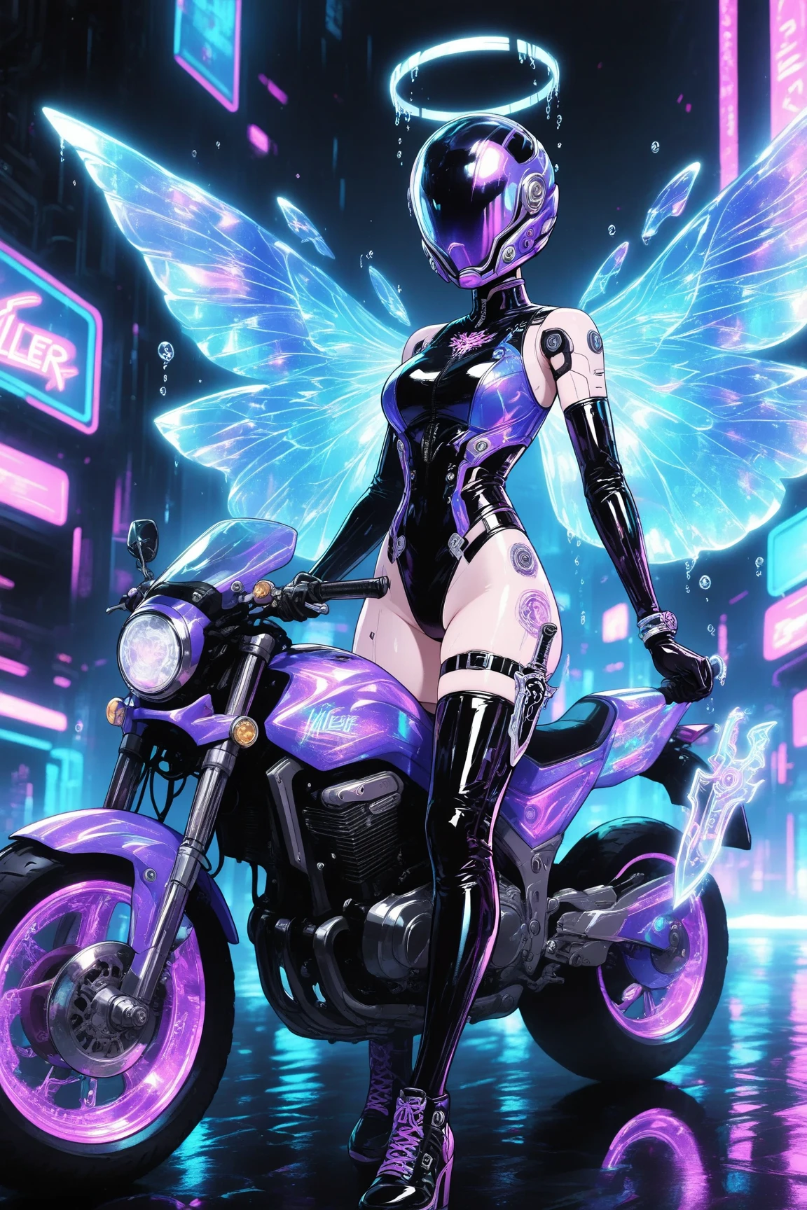 Retro, Movie Poster :Cyberpunk 2077,collage composed of butterfly wings:1 The fusion of female anime models and future technology, mosaic maze background.(best quality,4K, 8,000,high resolution, masterpiece:1.2)