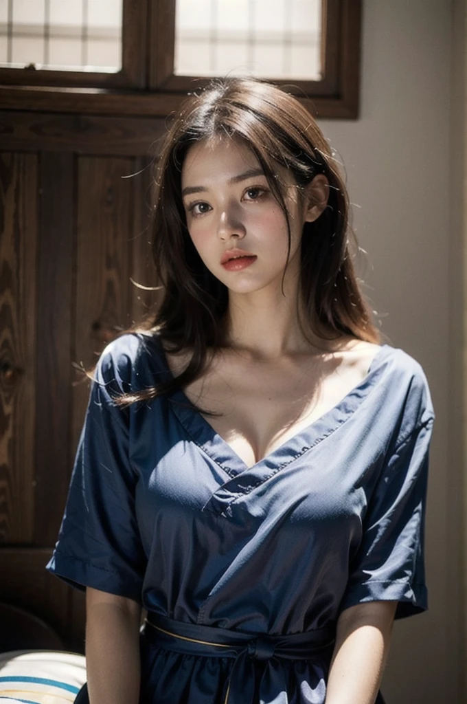 8K, RAW photos, Best quality, Masterpiece: 1.2),(best qualtiy,8K, Yes,32K,Masterpiece,hyper HD:1.2) , 20 years old, Generate highly detailed and realistic 4K descriptions,Describe women in nurses' uniforms in hospital wards, Attention to every detail, From her outfit to her surroundings, Open V corset,cleavage,Bust and SFW,Oversized breasts,wlop glossy skin, Japanese goddess, Shiny wet skin!!, breasts covered and sfw, photorealistic perfect body, Realistic sensual gravure idol, ultra-realistic picture, an oppai cyberpunk, Beautiful detailed body and face, equal-sized eyes