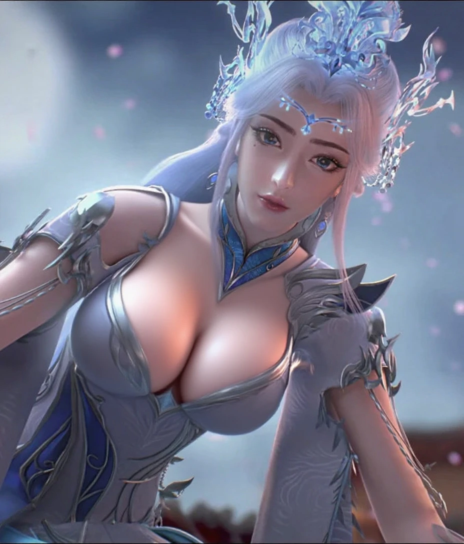 a close up of a woman in a naked with purple flowers, a beautiful fantasy empress, japanese goddess, 8k high quality detailed art, palace , a girl in hanfu, trending on cgstation, pale milky white porcelain skin, beautiful alluring anime woman, white haired deity, ((a beautiful fantasy empress)), asian hyperdetailed, inspired by Lan Ying