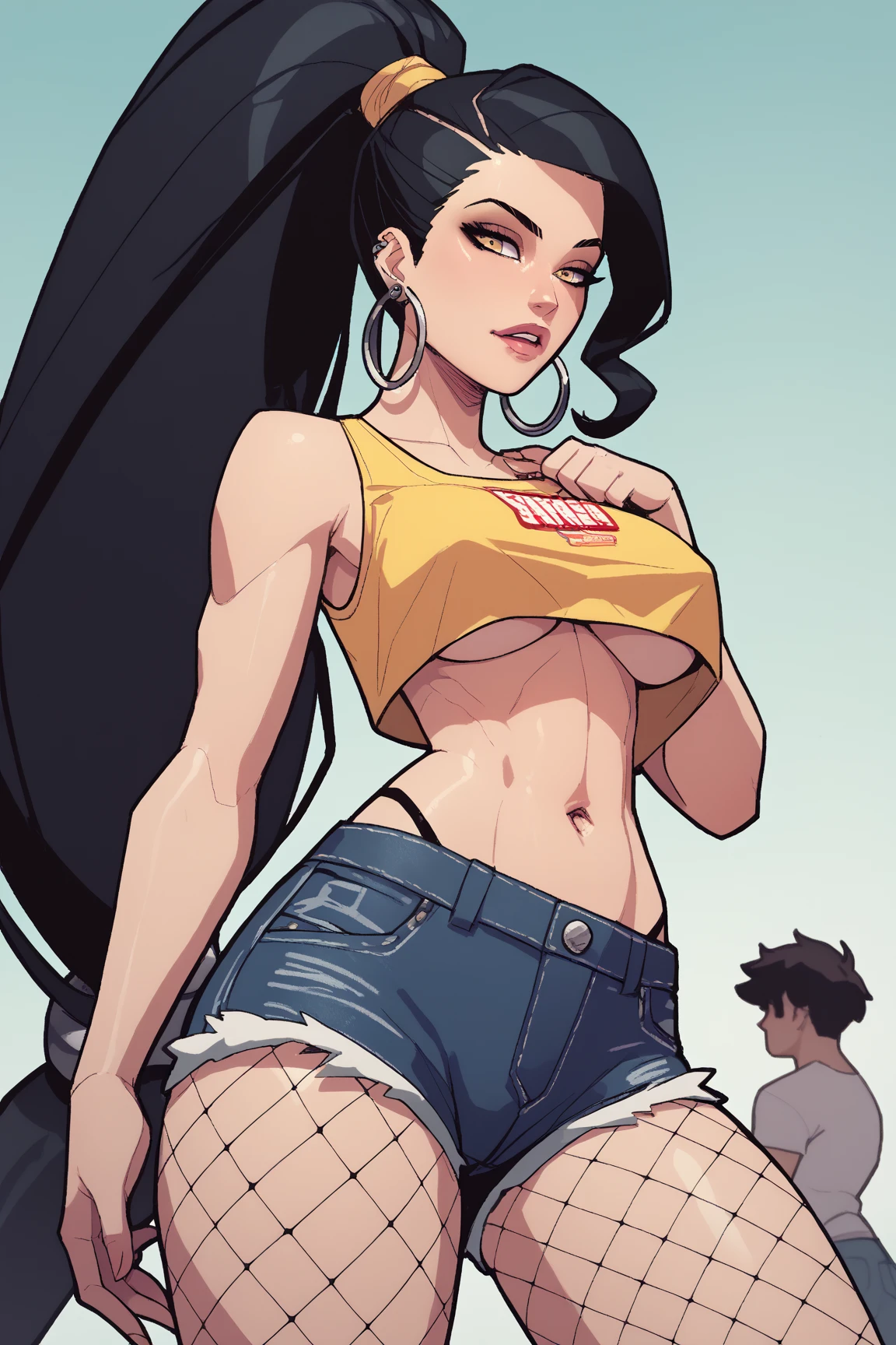 chica sexy, Hinata Hyuga, Naruto, With big breasts, Naruto Shippuden, Teaching what is improper, Kunoichi, Ninja, The leaf village, huge butt, From the hyuga family, With glasses, mini skirt, gothic, 4K, beautiful, shy, NSFW, 8k
