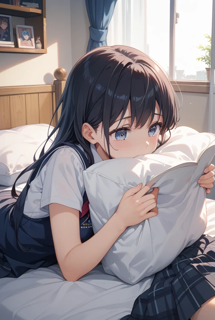 masutepiece, Best Quality,Illustration, Wallpaper, Ultra Detail, Little Face Lori、((fear:1.3))、(Teary-eyed:1.5)、(((Cute )))、She makes me lie down and spread my legs.