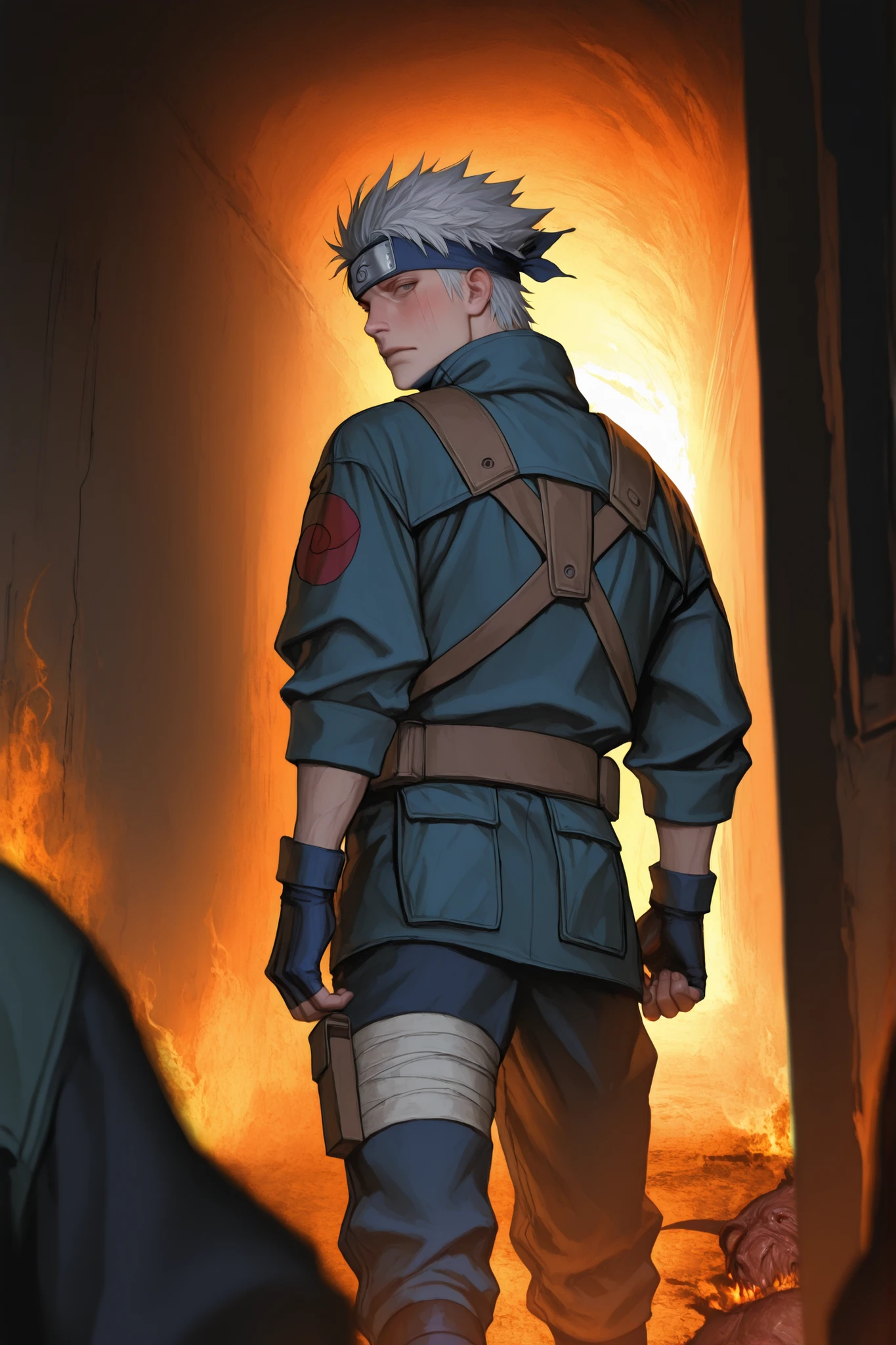 Naruto Uzumaki, outfit soldier, green helmet soldier, dirty, smile, (objetivo principal aqui) + (adjwtivo 1 aqui) + (adjetivo 2 aqui) + Cinematic lighting, Unreal Engine 5, Cinematic, Color Grading, Editorial Photography, Photography, Photoshoot, Shot on 70mm lense, Depth of Field, DOF, Tilt Blur, Shutter Speed 1/1000, F/22, White Balance, 32k, Super-Resolution, Megapixel, ProPhoto RGB, VR, tall, epic, artgerm, alex ross, Halfrear Lighting, Backlight, Natural Lighting, Incandescent, Optical Fiber, Moody Lighting, Cinematic Lighting, Studio Lighting, Soft Lighting, Volumetric, Contre-Jour, dark Lighting, Accent Lighting, Global Illumination, Screen Space Global Illumination, Ray Tracing Global Illumination, Red Rim light, cool color grading 45%, Optics, Scattering, Glowing, Shadows, Rough, Shimmering, Ray Tracing Reflections, Lumen Reflections, Screen Space Reflections, Diffraction Grading, Chromatic Aberration, GB Displacement, Scan Lines, Ray Traced, Ray Tracing Ambient Occlusion, Anti-Aliasing, FKAA, TXAA, RTX, SSAO, Shaders, OpenGL-Shaders, GLSL-Shaders, Post Processing, Post-Production, Cel Shading, Tone Mapping, CGI, VFX, SFX, insanely detailed and intricate, hypermaximalist, elegant, hyper realistic, super detailed, dynamic pose, centered, photography --v 4
