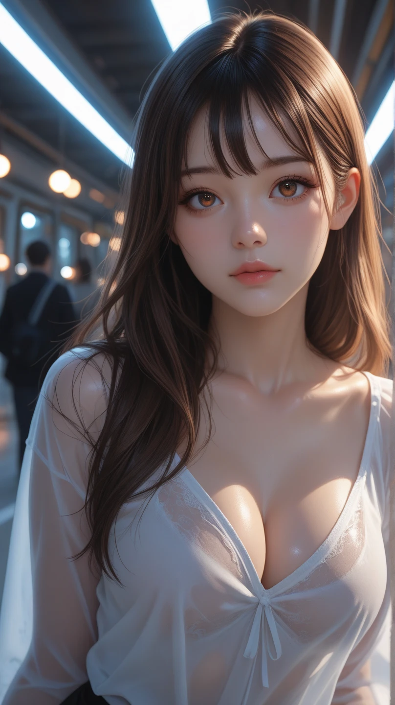 random office lady fashion,(Thin type),(large breasts),(random pose),(random hairstyle),(Cinematic scene,Highest image quality,(8K), Ultra-realistic, Best Quality, High quality, High Definition, high quality texture, high detailing, Beautiful detailed, fine detailed, extremely details CG, Detailed texture, realistic representation of face, masterpiece, presence, Dynamic, Bold)