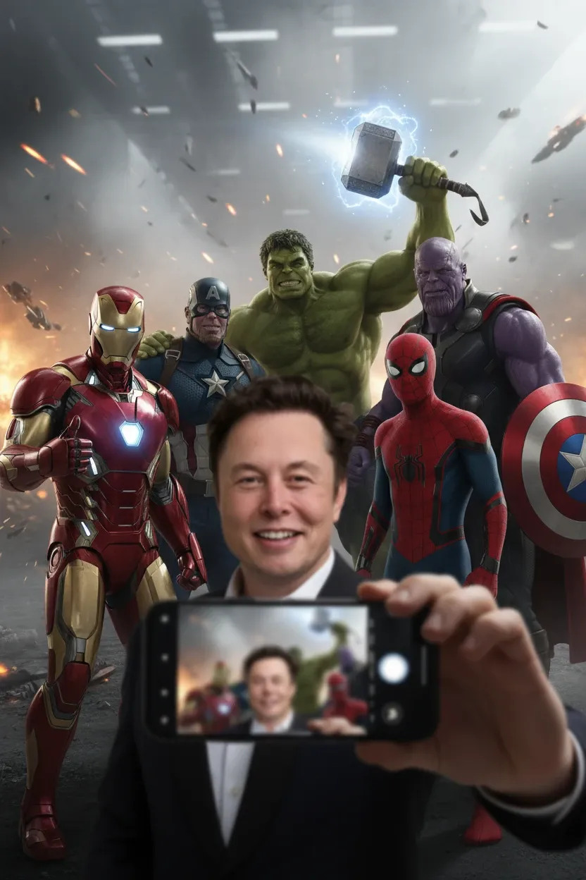 Selfie on the Avengers Battlefield