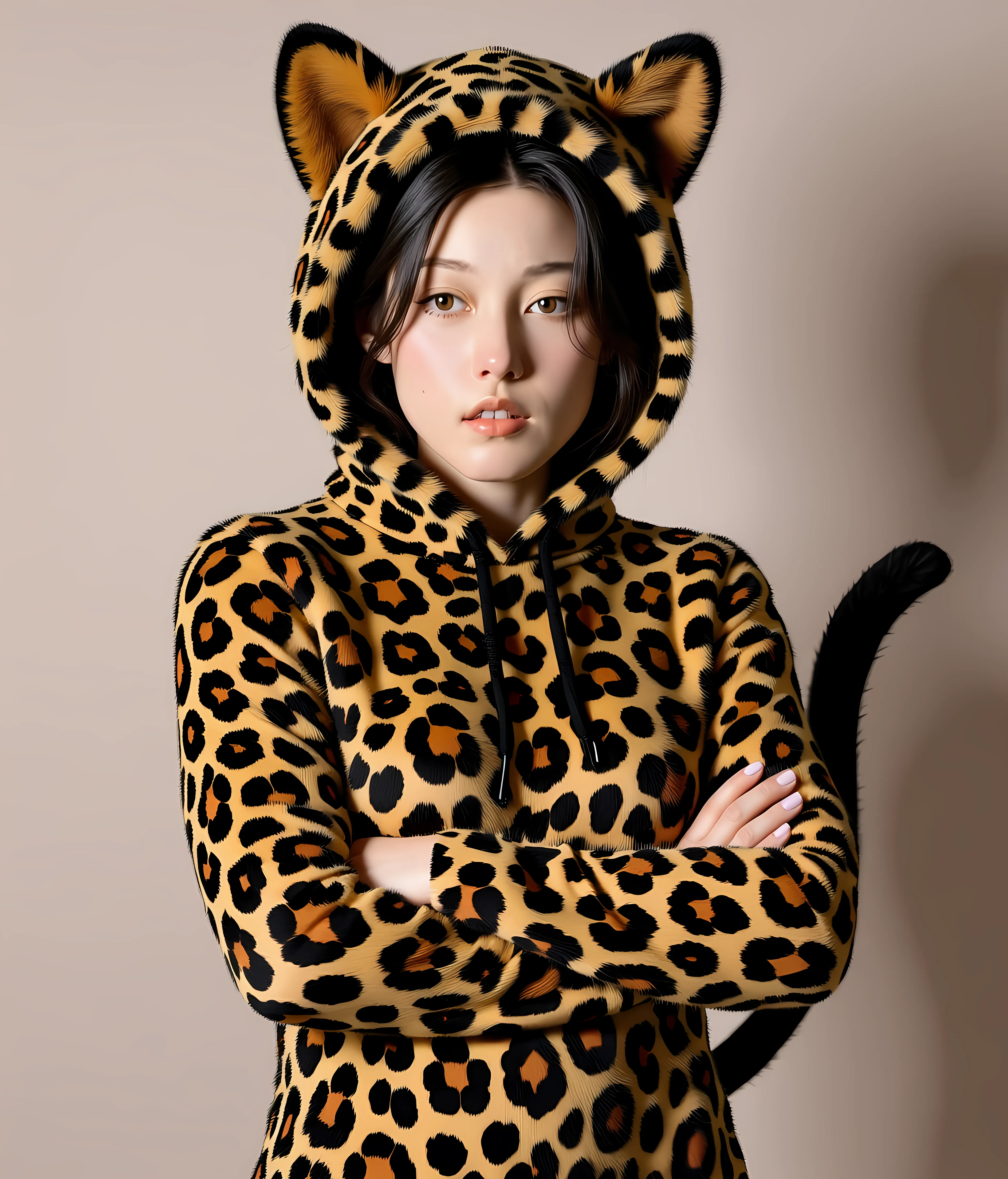 Cautivador mono de estampado de leopardo