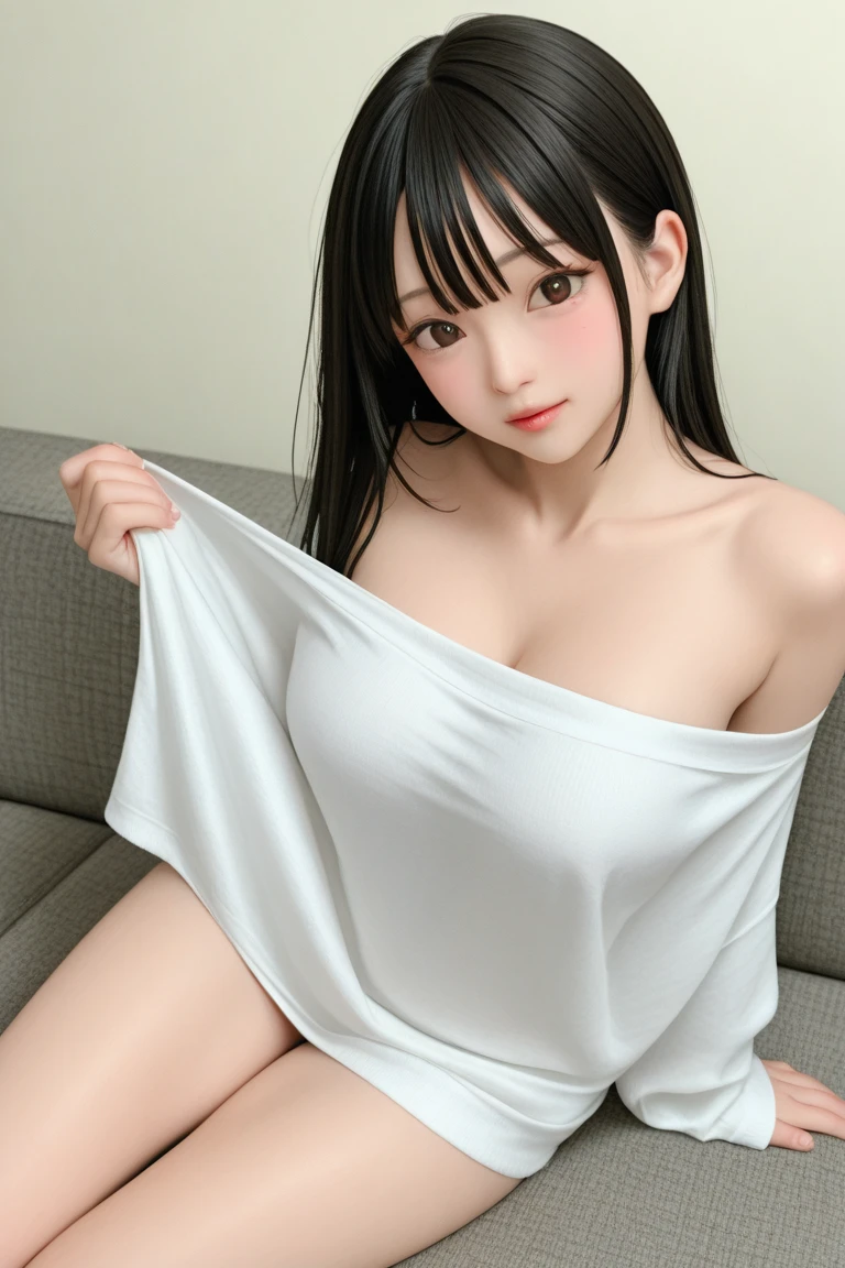 (Best Quality,8K,hight resolution,masutepiece:1.3),20-year-old woman,ultra-detailed face、detailed eyes、(((masturbation, vibrator))),fullnude,H cup,Detailed fingers、, perspiring、 (embarrassed,blush:1.3)、((vaginal))、love juice、Flat bangs、short-hair、Cinematic Lighting、On the sofa、a room