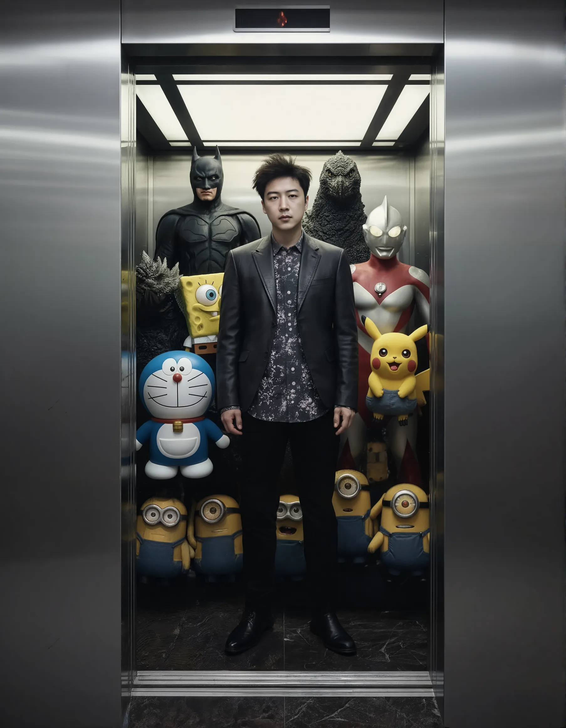 El extraño y abarrotado ascensor