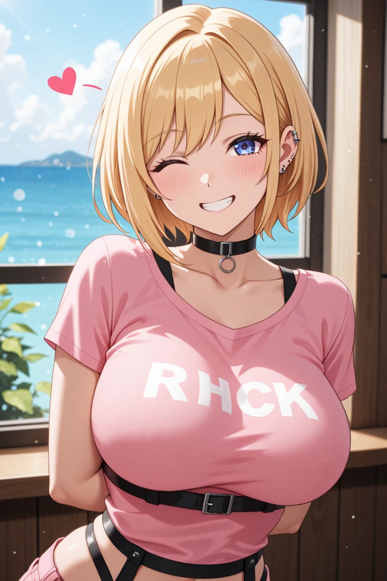 Masterpiece,Best quality,(The background is blurred out),(tchibi:1.2),(Very cute girl:1.5),(Closed mouth) Smile,(Huge breasts),cow bra,cow panties,blue eyes,Pink:1.3) Hair,from below,Spread your legs apart