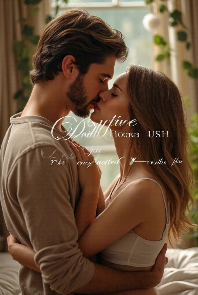 (photorealism:1.2), man with small beard and slight brown colour woman,sitting together,holding N ♥ D sign