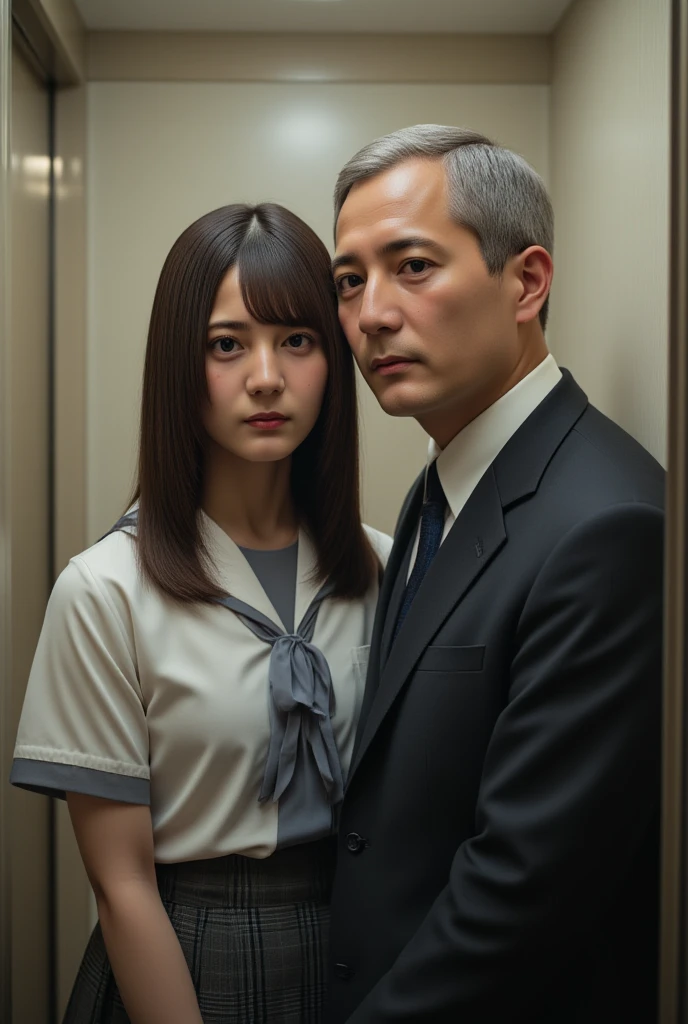 Capture the number of the Tokyo Revengers. Girl with long black and white hair, has the right eye closed and wears glasses, His expressions are very serious, he is wearing Tenjiku's uniform. 