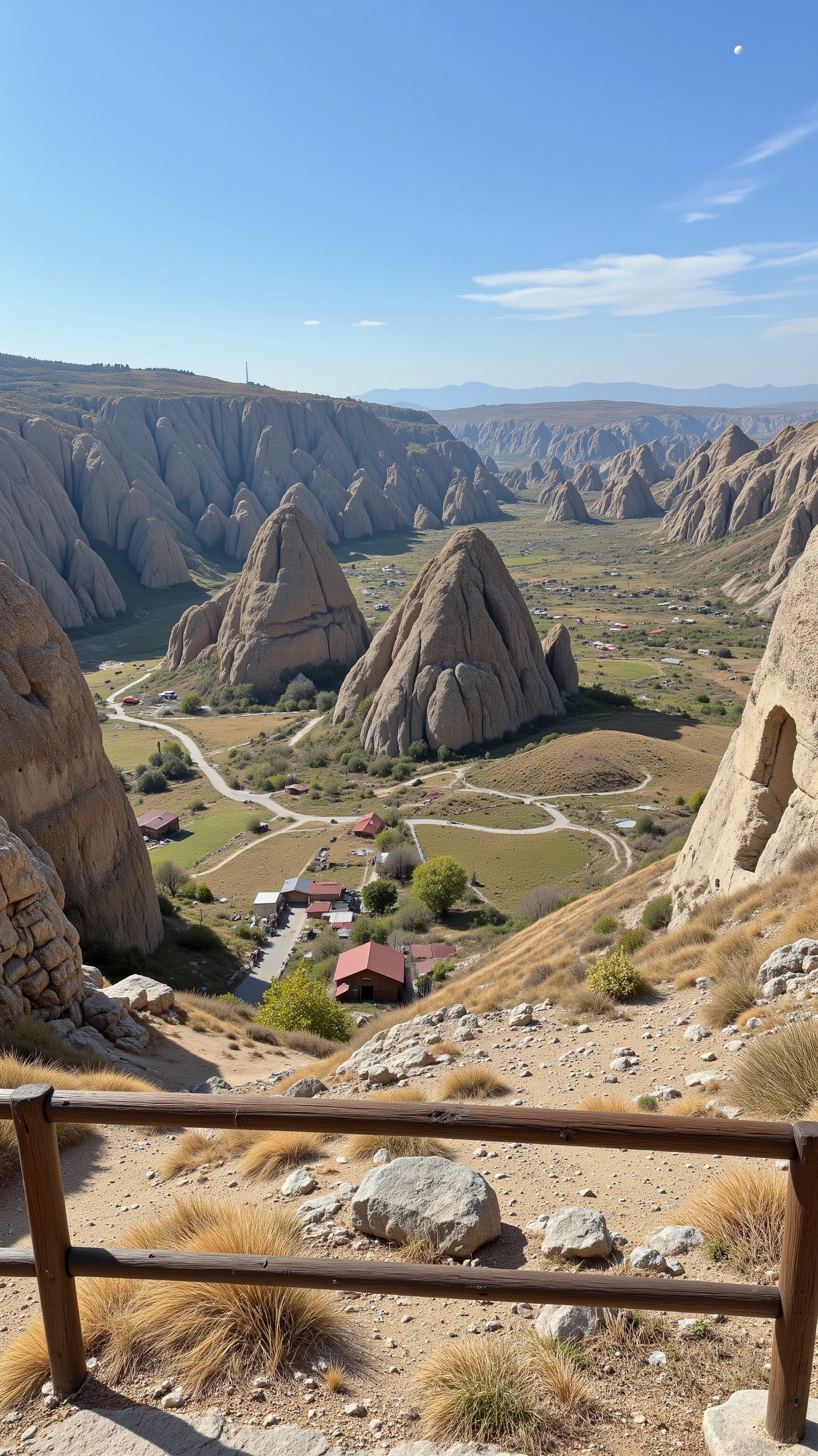 highdefinition image、Türkiye、Anatolian Plateau 冬景色、Ancient Roman Era、Built by carving out huge rocks「Uchihisar Citadel」Uchihisar has a quiet cityscape centered around、{x} is home to some of the best luxury hotels in Cappadocia and has beautiful scenery