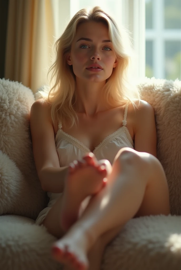 cinematic film still of  <lora:Cinematic Vintage Hollywood Film Style:1> sharp detailed, 
Medium full shot of a naked blonde woman partially covered by shadows sitting on the ground in the snow with full naked body and legs crossed staring laughing at camera with dramatic shadow light on Kodak Vision3 500T Film Stock Footage Style
Cinematic Vintage Hollywood Film Style, shallow depth of field, vignette, highly detailed, high budget, bokeh, cinemascope, moody, epic, gorgeous, film grain, grainy