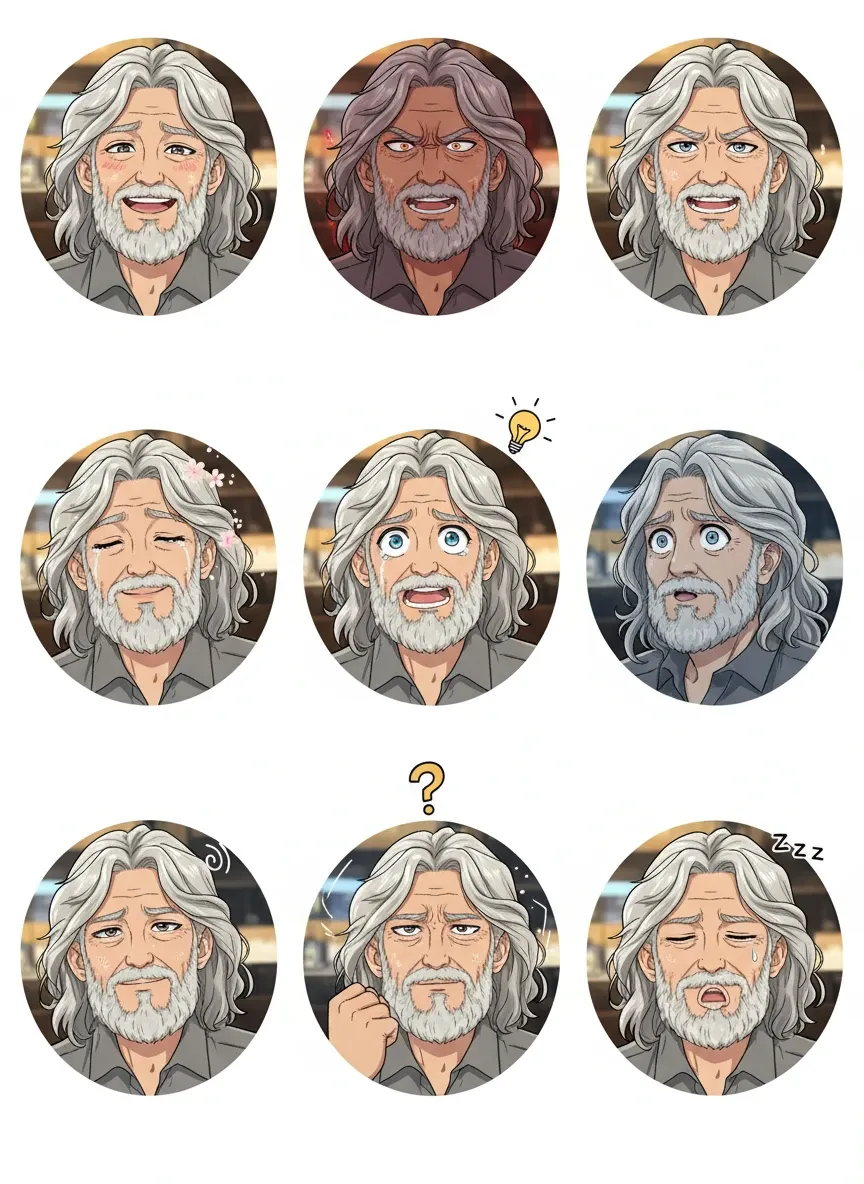 hình ảnh hoạt hình với biểu cảm