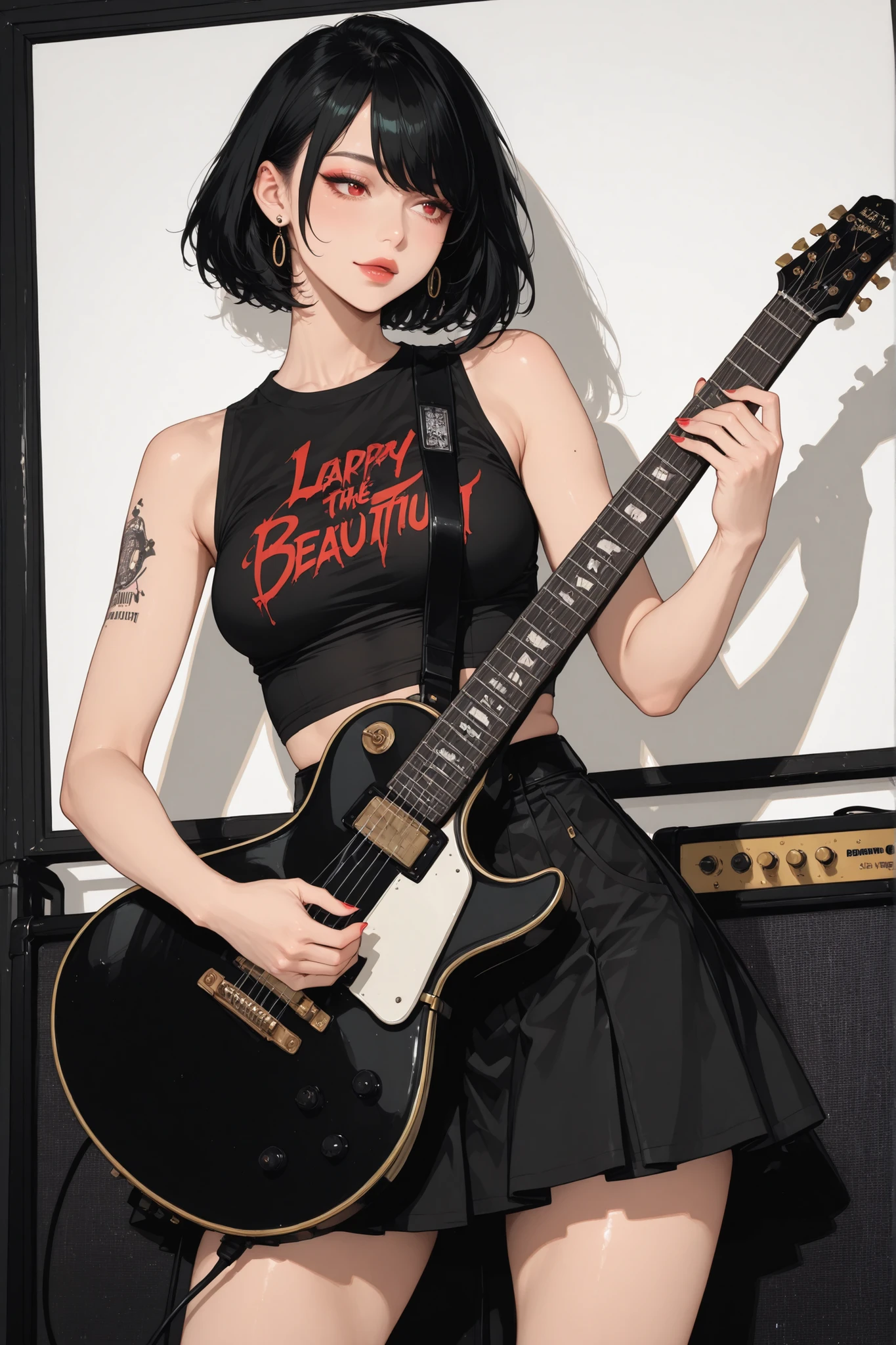 2b a beautiful woman playing the guitar