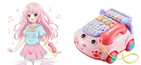 Verwandeln Sie Spielzeug in japanische Anime-Charaktere