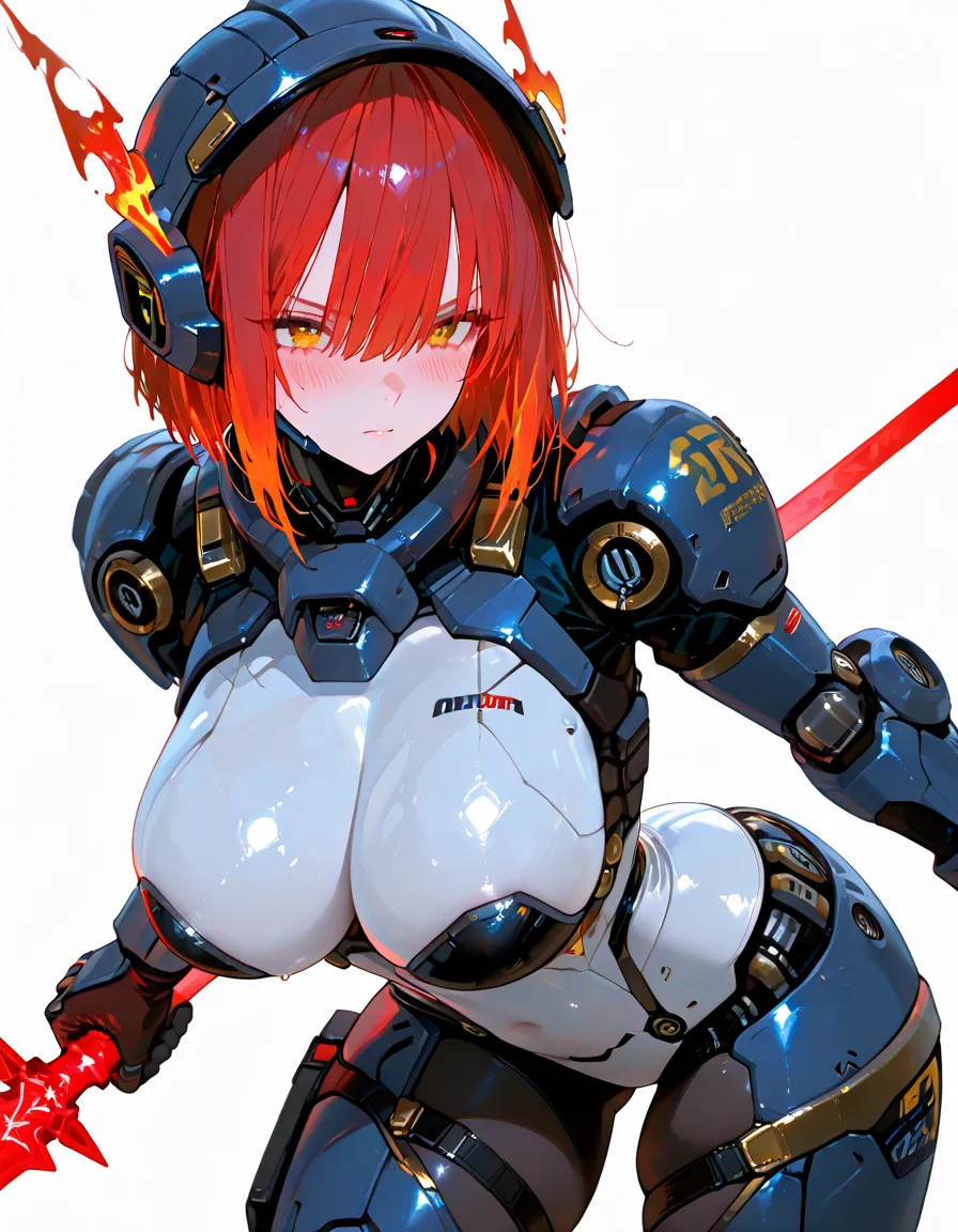<lora:haven_trooper:.8>, haven_trooper, 1girl, from side, covered nipples, helmet removed, ponytail, shiny clothes, red hair,<lora:necoStyleLora_v10:.6>
