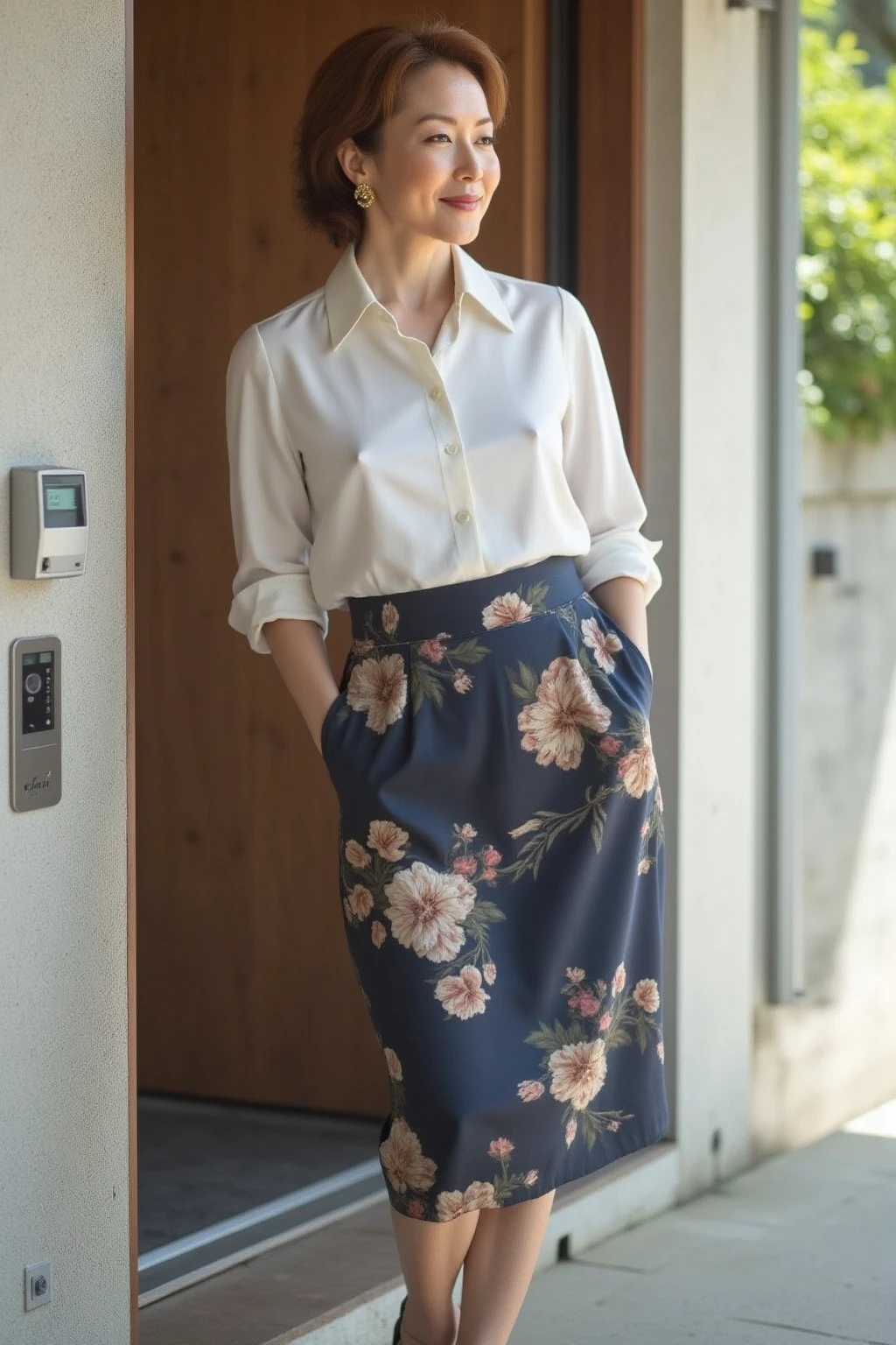 Japanese woman with  