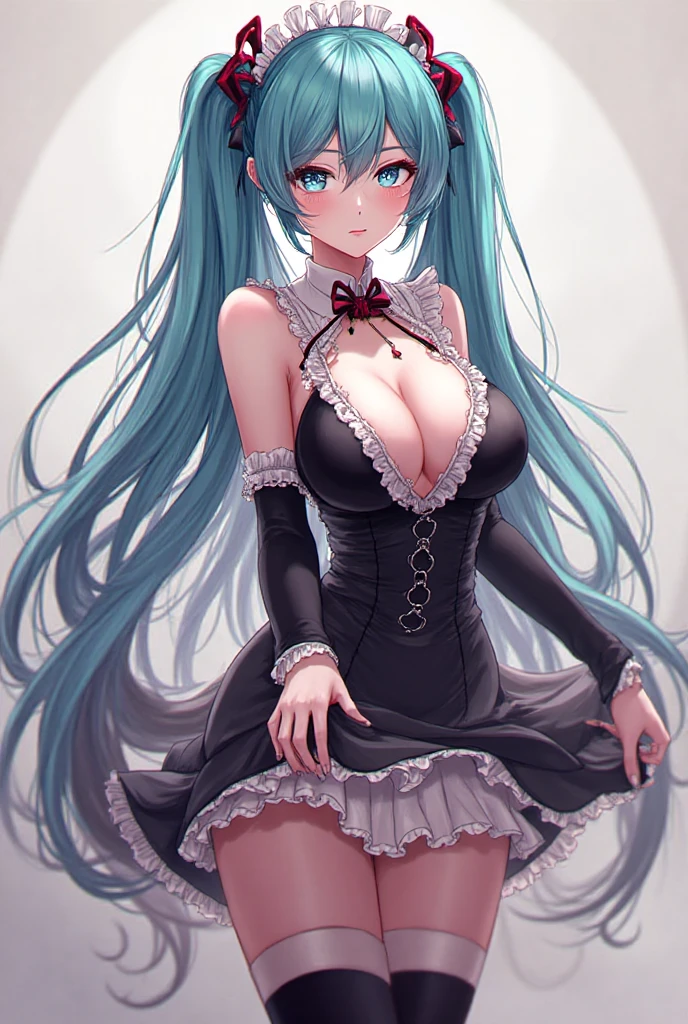 eine Frau mit blauen Haaren und schwarzer Lederkleidung posiert nackt, Seductive anime girls, Extrem detaillierter Artgerm, hatsune Freund, Oppai Cyberpunk, Freund, von Shitao, wie Artgerm, Stil Artgerm, portrait of hatsune Freund, anime girls, Sona ist eine schlanke, Freunddayo, Detailliertes Anime-Artwork, hatsune Freund portrait