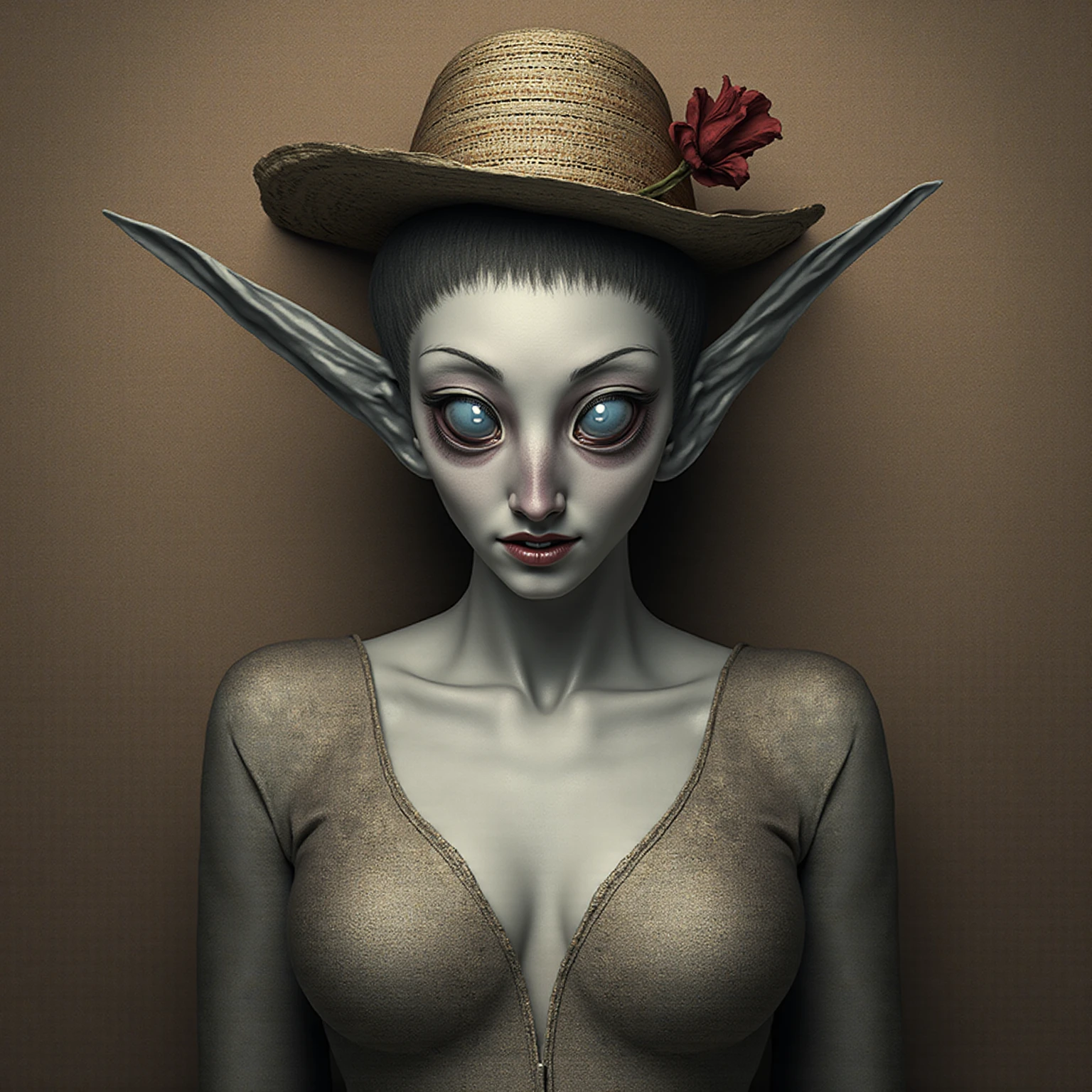 blond woman with orange hat and scarf posing for a picture, bug lips, ugly, inspired by Ray Caesar, portrait of albino mystic, photography alexey gurylev, photography alexey kurylev, by Andrei Kolkoutine, inspired by Ignacy Witkiewicz, by Ray Caesar, intense albino, by Pedro Pedraja, flora borsi, maxim sukharev