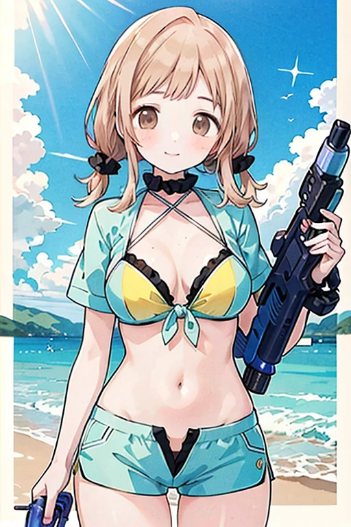 anime girl in a bikini, anime style 4 k, (anime girl), badass anime 8 k, best anime 4k konachan wallpaper, anime style character, top rated on pixiv, seductive anime girl, anime style. 8k, anime girl, an anime girl, anime artstyle, red hair, visible red hair (Best quality, 4k, Masterpiece :1.3), beautiful woman, hyper realistic, 1girl, (droopy breasts, attractive body :1.2), sit-ups :1.1, short red hair: 1.1, (wet rainy, wet by rain, wet body :1.2), ultra-detailed face, detailed lips, detailed eyes, double eyelid, naked, nipple_outline, sensual low-necked dress, open neckline, hanging breasts, side pose, visible curves, pool party, poolside, silver transparent mantle,sunglasses, muscular turned leg, nipple visible, revealing clothing [ 4 k digital art ]!!
