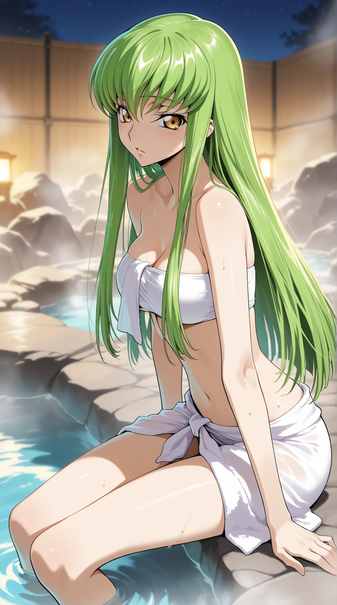 Masterpiece, best quality, very detailed, Ultra high resolution, (photorealistic:1.4), raw photos, (realistic:0.2), 1 girl, alone, long hair,,8k hdr, 1 girl,green hair, shy , medium-large ??????, bright eyes, , medium-small ???????,,(?????????) ,Spread your legs, Dark Cave ,Blue slime, bound up