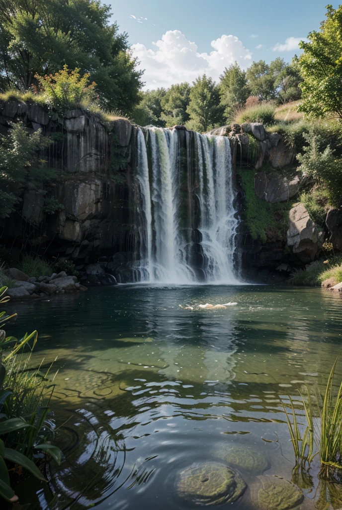 "Anatomically correct" "Realistic and beautiful 25-year-old woman" "Ponytail" " " "Based on sunlight from the front" "Realistic and beautiful female " "Realistic pubic hair" "Realistic  features" Realistic , Realistic  and , Realistic depiction of fingers and toes, Sexy poses,  poses that attract men, Cute smile, Pose in a clear mountain stream.