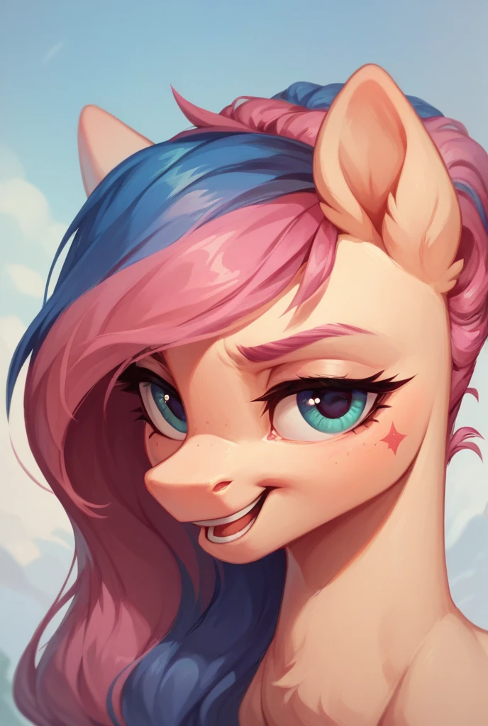 (((male pony:1.2))), ((my little pony)), (((detailed eyes))), big  , ( medium-large ), heart on , (glossy body:1.3), (ultra detailed contours:1.2), pose from  journal:1.2, (((casual  wear))), behind view, modest bob cut,  on 