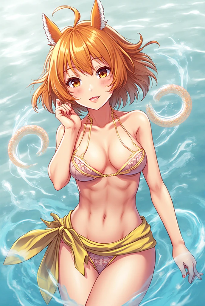 Nami from one piece with boobs bigger than her body