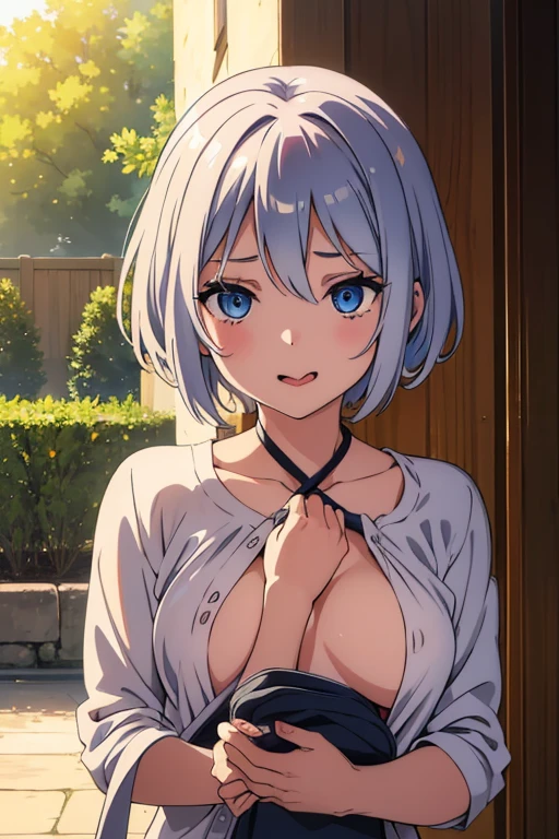 score_9, score_8_up, score_7_up, score_6_up, source_anime,masterpiece,best quality,highres,absurdres,official art,official style,source_anime,anime screencap,anime coloring,megami magazine,anime,animated,BREAK
1girl, ctiansanya, Sanya V. Litvyak, silver hair, green eyes, detailed eyes, short hair<lora:Sanya_updated_ver2_ct:1>, light smile
<lora:one_breast_out_pdxl_goofy:1> one breast out, 1girl, solo, breasts, blush, nipples, flashing, necklace, jewelry, indoors, large breasts, black dress, dress, closed mouth, collarbone, upper body, pov across table
