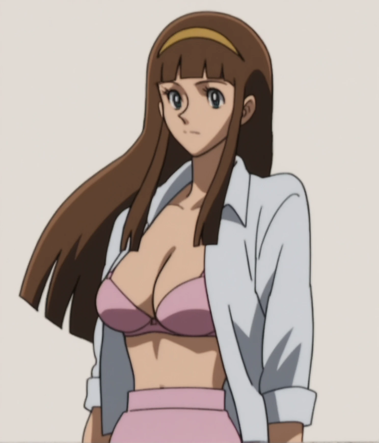 Hands on belly, Elegant lady, (upper body only), anime style: 1.8, anime drawing, ultra detailed face, ultra detailed body, 4k, Sumergai Lee Noriega, (standing), best quality, anime style, hires, highest definition, digital blending, bold drawing lines, ((wwe diva), (location: wrestling arena, crowds watching), ( slim body, (little biceps), , off-shoulders, closed fists, (curvy: 2.8)), ((white bikini, only, white gloves, collar, hand protector)), victorious, winner, gentle, (pale skin, shiny skin, very big breasts, smile), (big eyes, brown eyes), (clapping), (brown hair, loose hair, curly hair, wavy hair, long hair, missy hair), 27 years old,