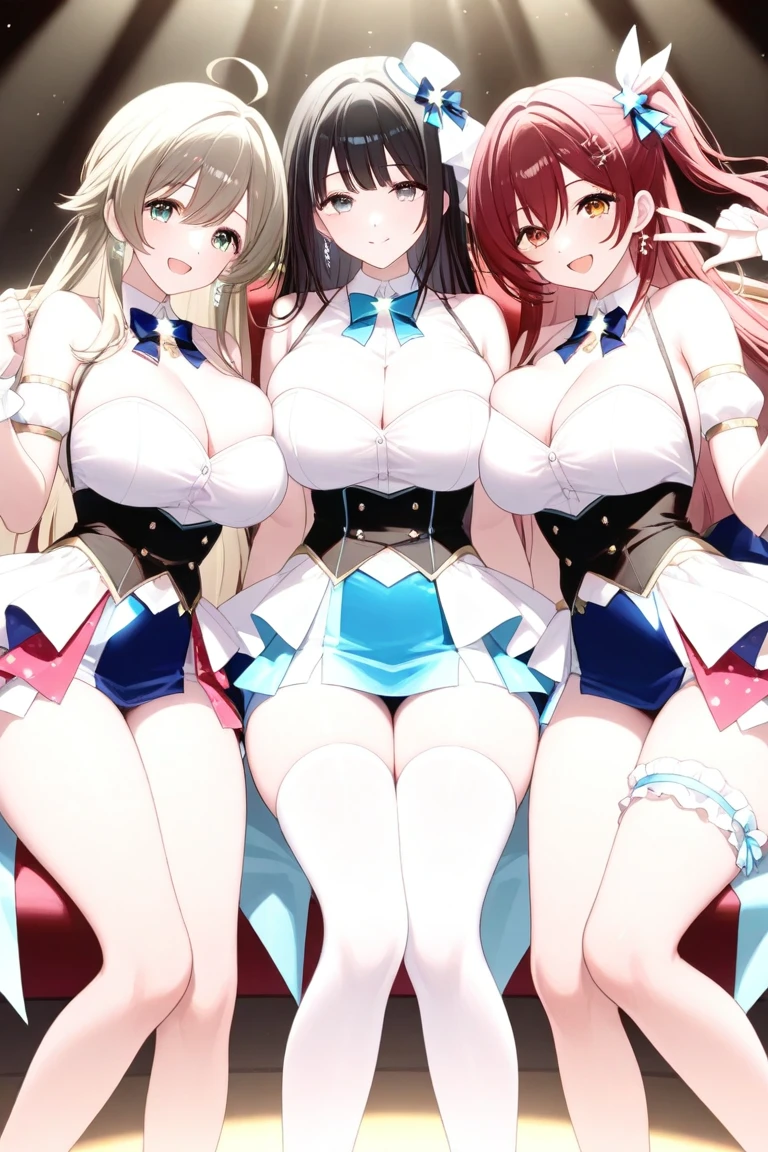 (Harem:1.2),4girls,quartet,squad,cowboyshot,pov,beautiful detailed eyes, detailed lips, long eyelashes, bright and vibrant colors, natural lighting,(best quality, 4k, highres), ultra-detailed, soft and smooth texture, no distractions, dreamlike sensation, slight bokeh effect,highlighting her figure,deformed and independented breasts,side by side,Different posing,surrounded by girls,(small breasts:0.5),Attractive girls,longing,(public facility:1.3),pajama party,on small bed,young