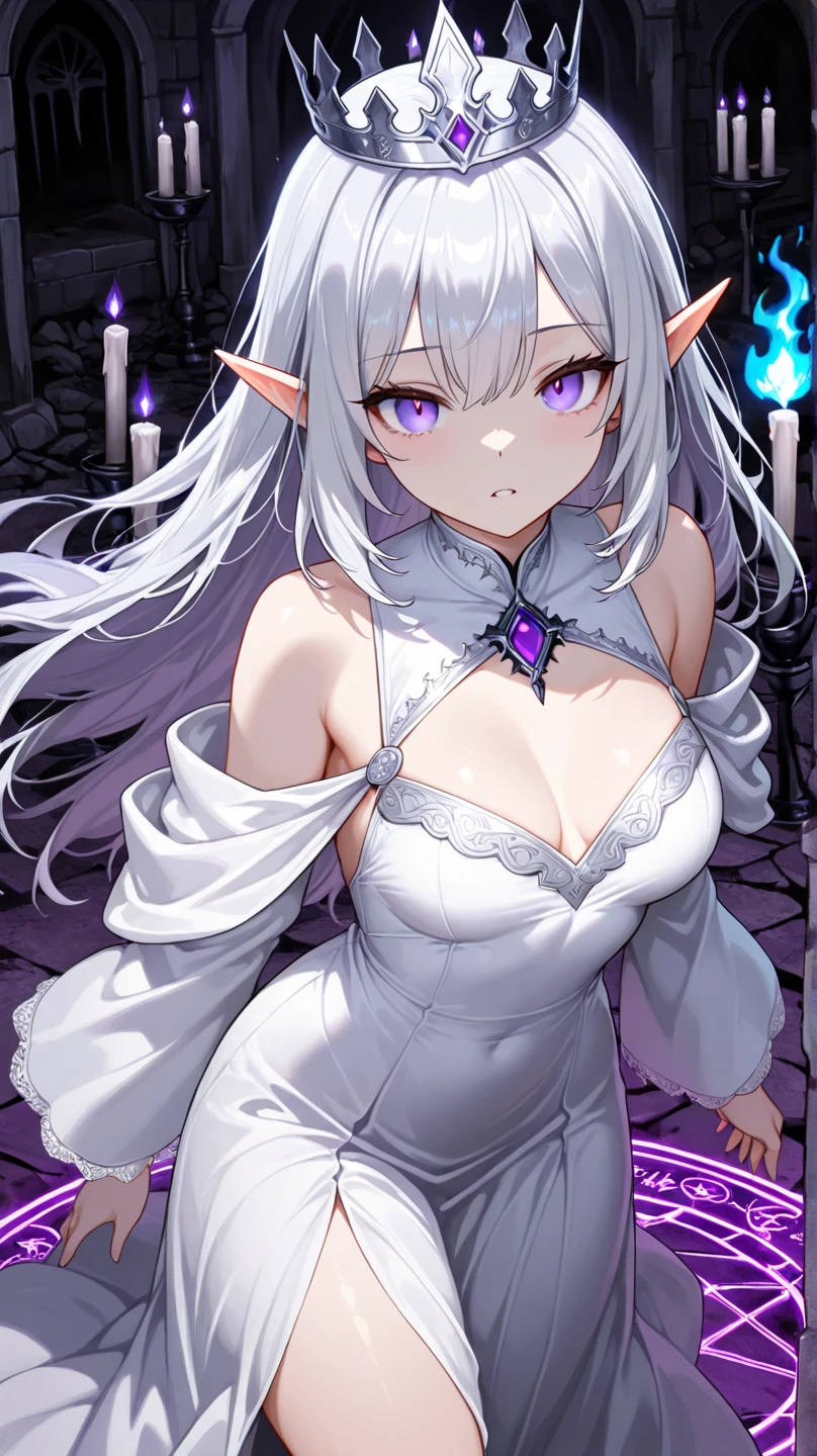 R18、Porn Image、adult、Sweaty、Asuna、STAR、Silver Hair、Red Eye、Elves、Semi-transparent black lace wedding dress、Troubled face、High angle、The focus is on the cleavage、Free Pose、Moonlit Night、Drug addiction