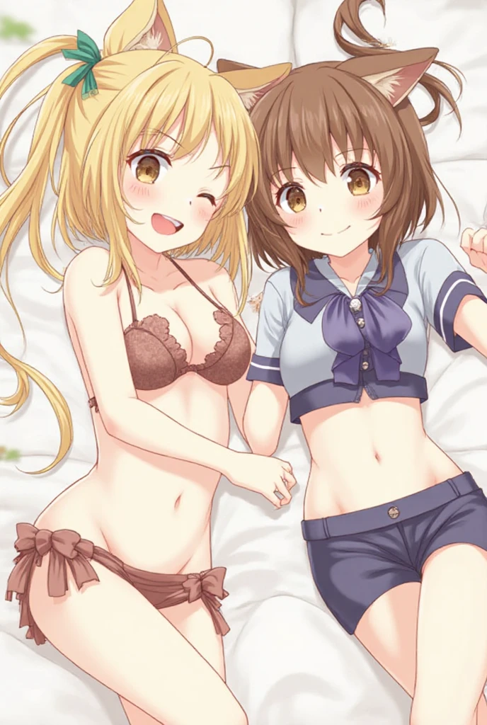 nswf:1.0,(masterpiece: 1.2, highest quality, masterpiece, Clearer images), (Bright colors), ((Take clear photos even from a distance)), (multiple girls), (Harem),((sena airi))、blonde hair、blue eyes、、(School classmates), (((All school uniforms have the same design))), (((Everyone is wearing the same color skirt))),(((Everyone wears different designs and colors of underwear.)))、((16 years old)), ((prostitution婦)), (prostitution宿, on the bed), (cute Japanese((6 girls))), ((group shot)), (group selfie), wide angle, soft light, ((((laugh with your mouth wide open)))), (slightly larger breasts), ((prostitution)), (lure), ((viewers love it)), (((A lot of hearts are flying))), Landscape、(((show panty:1.6)))、((((M spread legs:1.4)))、((female masturbation:1.8))、((breast grab:1.3)),(((bra lift:1.2)))、stick out one's crotch