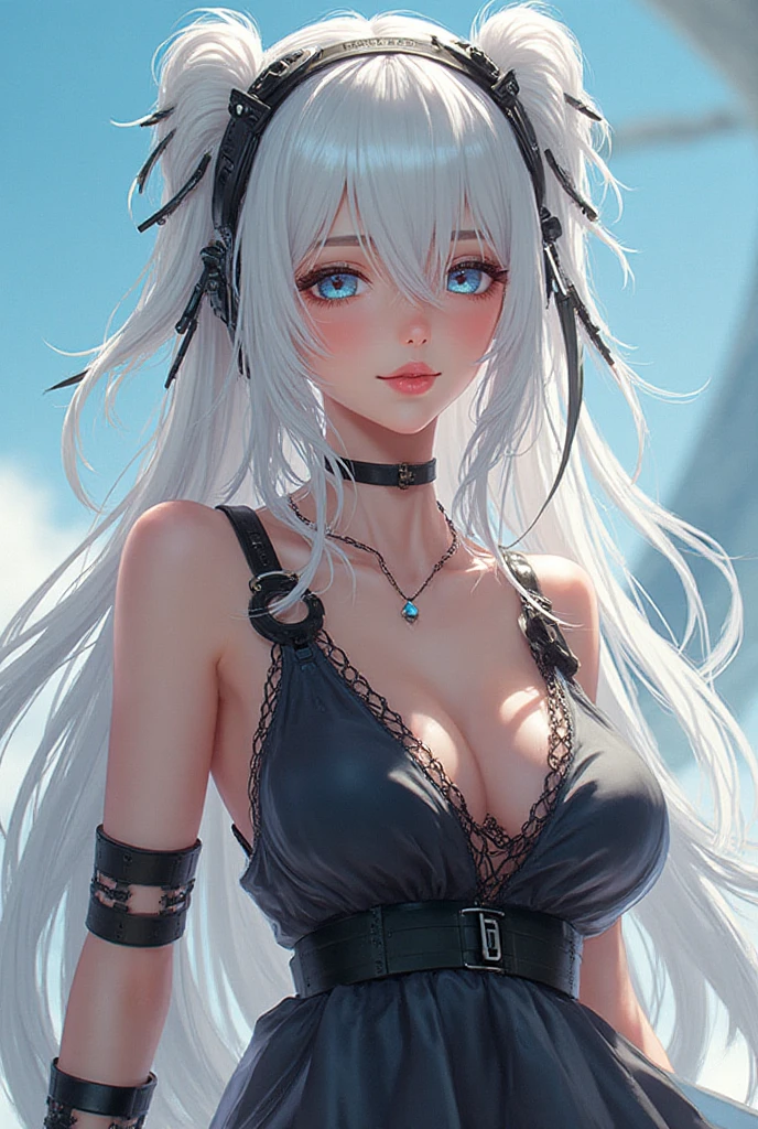 masterpiece, top-notch quality, 4K UHD,
One beautiful woman, Rebecca Bluegarden, Edens Zero,
Super detailed and intricately designed, fit and flare dress, (flirtatious expression), (super cute face), (angelic countenance), (incredibly beautiful eyes with luminous pupils), full-length body, (shimmering locks), Super sexy hair, (delicate and perfect hands), (perfect anatomy), slender figure, pose seductively, (ultra thin face), ultra-detailed features, cinematic lighting, captivating beauty, alluring gaze, beautiful starry background --s2