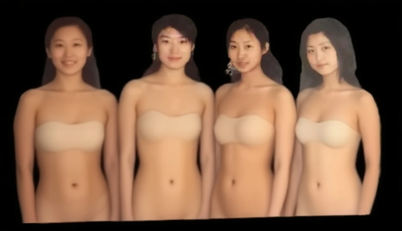 Tabletop、masterpiece,(Completely naked:1.3) (Stock Emphasis:1.3)、Glamour、Natural light、 Attention to detail, Depth of written boundary, 135mm, Textured skin, Super detailed, high quality, Awards, 最high quality, High resolution, 8K, White skin,Random facial expressions、30 years old、(Two women facing each other:1.5),Correct skeleton,(Big Breasts),(Thick thighs),(Toned arms),(Big Ass),(Beautiful back),(Side Shot;1.3),(Side view:1.5),(Black background)