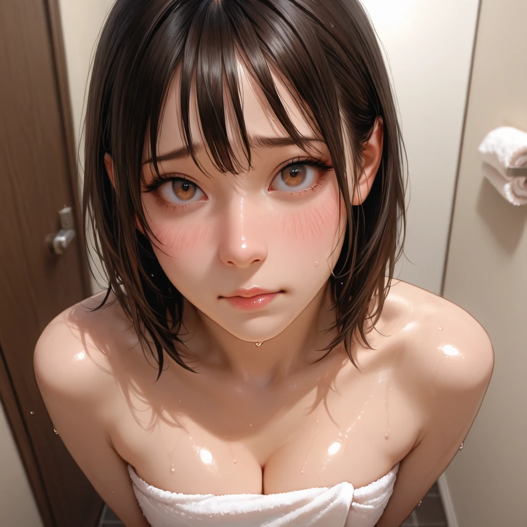(highest quality、Unity 8k 、super detailed、Super high resolution、all _body,all _nude、gangbang,missionary、wet_skin,full body description、fullbody.realistic、Depth of the bounds written、sense of distance、wide view、outdoor_ photograph,movie_outdoor_ stagio,photoreal:1.8,blue_ hair,see-throwgh_ bathlobe.sex、shower_ room,body shower)、Completely naked、sexy&cute、Portrait撮影会、Portrait、(cinematic lighting:1.8)、topless、(full body)、Transparency processing、bold chest、Glossy skin、studio photography、embarrassing pose、sadistic_ crying、恥ずかしいcrying face、Grasping the breasts with both hands、crying face,Sexy、Sad face、a reluctant face、Sweat、tears、lots of wet skin、mouth is slightly open、cleavage、big breasts、nipple、sharp focus、I opened my mouth a little.、there are a lot of spectators、blue braid ponytail、shiny hair、beautiful blue hair、 blue eyes)、Shopping mall、service area,Display panel、motor Show、showroom、