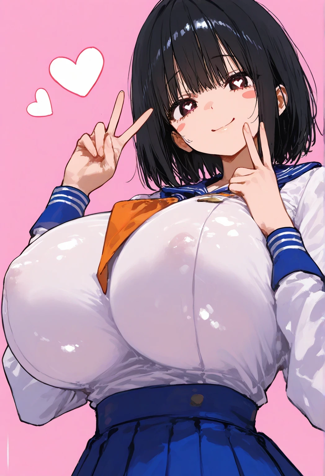 ((Upper body close-up))、(,Cleavage:2.0),Anna Yamada,,A big smile、(:1.7)、(Are standing)、(In the row of cherry blossom trees)、blue sky、(Wearing a collar:1.5)、Earrings、Earrings、bracelet,(Delicate facial features:1.5)、(masterpiece, Highest quality, High resolution, Super detailed, 8K, 4K),(Put your hands behind your head:1.5),ponytail,(Beautiful Face:1.5),Sweat,navel piercing,(:1.5)、My body is wet、Show off your armpits,Spread Armpit、Absurd、Highest quality, (Volupture:1.5)、 is coming out、looks happy