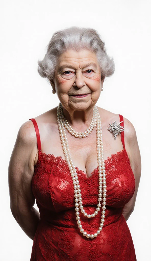 create a picture of Queen Elizabeth , in a pornographic way