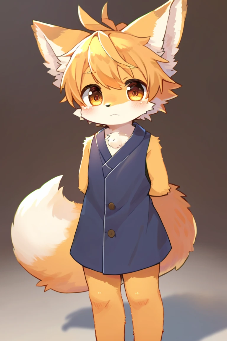 Best image quality, 4K, masterpiece, Teenager, White and soft fur skin, Blond droopy short hair, blue eyes, Green and slightly mature, Cute and soft, young, Sacred Eye, Beautiful Hair, View Lens, Face Focus, smile, Delicate  features, Portraiture, Face enlargement, Above the shoulders, Cute feeling, Excellent posture for capturing the scenery, Portraiture, close-up, male furry cub, Super high resolution, detailed background, joyful(kemono, furry anthro), mascot boy, Kemoshota, mascot, sweat, sweat drops, tusk,