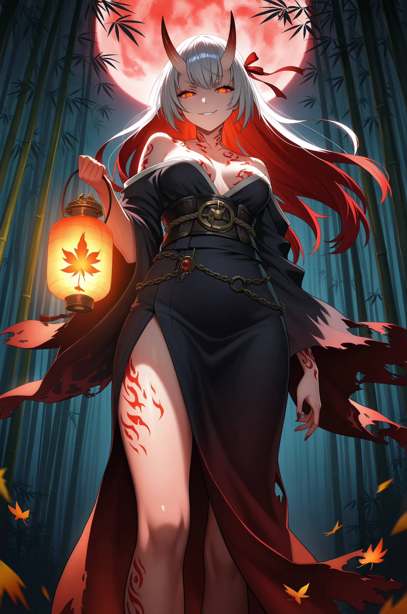 Sexy Sally nightmare before Christmas, beautiful face, blue eyes, very pale skin, long red hair, multi colored patchwork dress, stitched scars on body, night time, lit by gas lanterns, pale skin, pale skin,