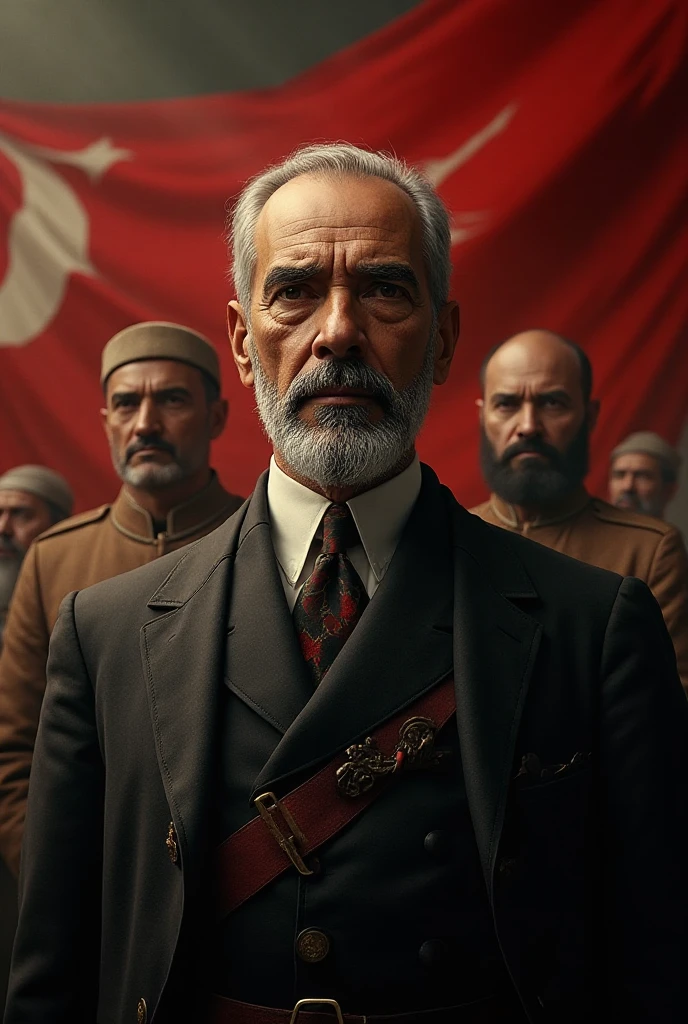cinematic film still of <lora:Command and Conquer style v2:1>
A band of psychic simulators is surgically implanted into his skull, and connected to a psi collar underneath his clothes. Yuri Grigori Rasputin a man with a bald head and a star trek tattoo on his face,solo,looking at viewer,1boy,male focus,uniform,military,military uniform,facial hair,facial mark,portrait,beard,forehead mark,realistic,mustache,bald Soviet, Russian, Command & Conquer, Red Alert style, Command and Conquer style, shallow depth of field, vignette, highly detailed, high budget, bokeh, cinemascope, moody, epic, gorgeous, film grain, grainy
