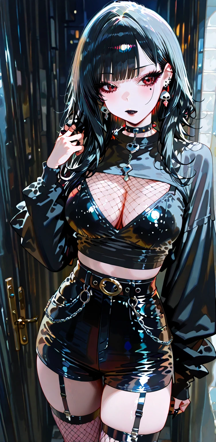 Loving, Love, (beautiful and clear background:1.2), high detailed eyes , underwear, lace, latex, Pink, Purple, mint, Blue, Yellow, lavender hair, body piercings, Loving, Love, ultra detail hair, Masterpiece, Best Quality, hiquality, hight resolution, detail enhancement, ((most beautiful image in the world)), Masterpiece, Best Quality, hiquality, hight resolution, detail enhancement, ((most beautiful image ), art by stjepan sejic, art by j scott campbell, Artist Guillem March, art by citemer liu, 4k, hight resolution,high quality detailed, style of ::2.0 comix illustration style,hiquality, hight resolution, detail enhancement, 8K, HD, Best Quality, hiquality, hight resolution, detail enhancement, 8K, HDR, sharp-focus, Ultra Detailed, perfect lighting, Curvy Body, Lush breasts, Curvy hips, rock, rock star, Cool,black leather jacket , style of, spikes, Cat's ears, Cool bracelets, Choker, Short shorts, fishnet pantyhose, Heart Print, Heart,