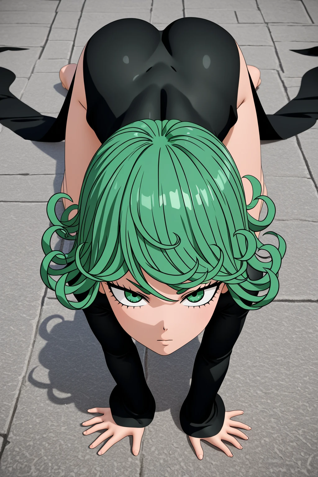 score_9, score_8_up, score_7_up, score_6_up, score_5_up, score_4_up,source_anime, rating_safe,
realistic photo of dollp, detailed face, plastic skin, (detailed hair, smooth hair:1.3), (sharp focus to face:1.2),
1girl, (tatsumaki:1.2) from one-punch man, skinny enamel black dress, dress collar, long sleeves, (smile:0.6), (jitome:1.4), (anger:0.8), narrow_eyes, psychic attack pose, spread arms, neck, collarbone,
supernatural power, blur errect,
by murata yuusuke style, (face close-up:1.15), (from below:0.6),
volumetric lighting, sharp focus, depth of field, ray tracing, 8k, extremely detailed,absurdres,
<lora:dolly-merge-xl_v1:1.2>,