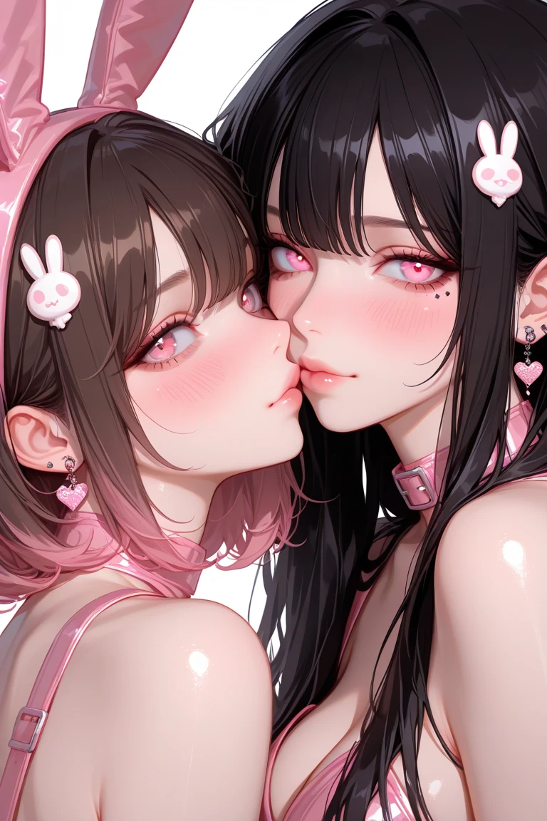 ((Two sensual Succubus, close together)), Open breasts, sensual expression ((ultra full HD, hyper detailed, perfect lighting))