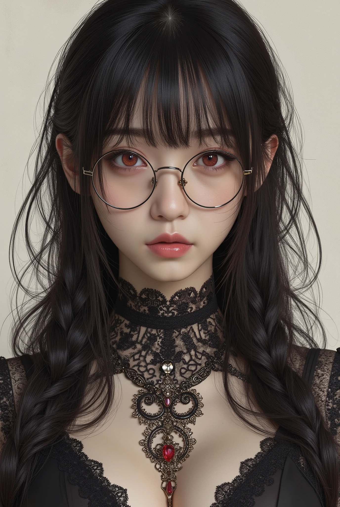 ( Highest Quality, best illustrations,high image quality:1.2), (Horror Fantasy:1.5), (ink and watercolor:1.5),(Ominous Scenery :1.5),(A lot of dust rises:1.5),( Dirt Track :1.5),(wonderful:1.5),(masterpiece:1.5), (Powerful figures:1.1、Big Breasts:1.3) 、 ((((glasses、Closeup Shot, cute、 Red Eyes、 Evil Ruby's Cursed Necklace )))),(((glasses、Big Breasts、 braids)))、 cute face, raise eyebrows , ,(Fatal Beauty, charming beauty ) ,(Mysterious Charm:1.1),(Big Breasts、attractive silhouette), high image qualityテクスチャ 、High Quality Shadows、 beautiful and delicate face 、 beautiful, delicate, eyes are sticky liquid dripping 、 ray tracing 、 20th Generation、 cute K-POP girl、( The Face of Korea )、Thin face、( Ulzan-6500-v1.1:0.6)、 Face of Pure Loss _v1 , ( beautiful and delicate face , beautiful and delicate eyes, perfectly balanced face , high image quality skin , detailed skin, lens flares {x} perfect ratio 4 fingers to 1 thumb :1.25)、 DSLRs、 地獄から来たbeautiful悪魔女 , ATTRACTIVE GIRL , Real Girls, Gurwitz, Gurwitz-style Artwork , Girl Roleplay, Realistic 3d style, cgstation Popular Topics,, 8k portrait rendering BYMR. nomi ,(truth,truth:1.4,glassesの少女 :1.2)、cheek、 glossy lips, 1. オーバーサイズ comment: comment、 come up with an oversized design that covers shoulder to knee.。 navy blue or black are standard colors .、[ Soft khaki or beige , wait.、 Pick the right color for the season 。 2. choose the color that suits your skin : To protect yourself from the cold、 choose the color that suits your skin 、 ニットの質感と色を commentに合わせてください .。 3. ワイドレッグ pants: pants, choose a wide leg design 、combines mobility and style。Dark tone denim or black pants look great.。 4. knee-high boots: オーバーサイズ commentに含まれるもの、boots are black or dark brown Match the texture and color of the fashionable.、 Gives a stylish impression 。 5. accessories: The 。 Disney 、 long necklace 、6. handbag: handbag、let's match the color of your outfit.